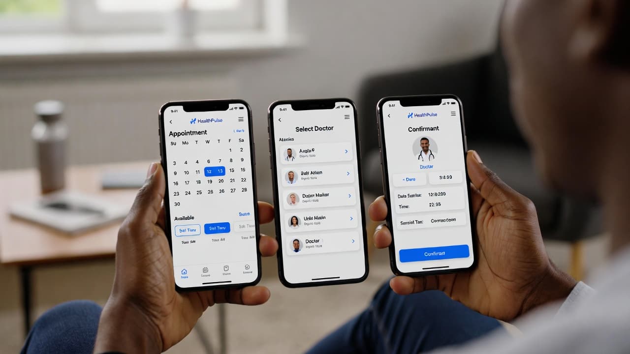 HealthPulse appointment booking flow