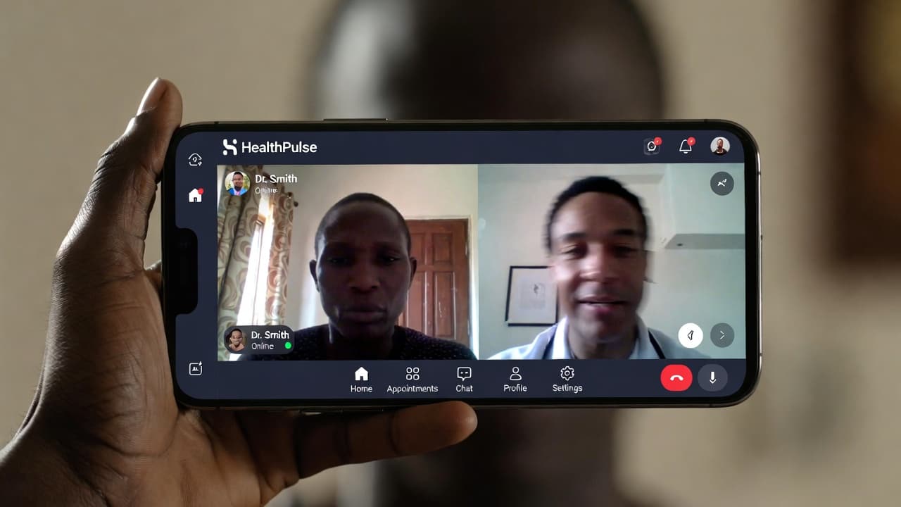 HealthPulse teleconsultation screen