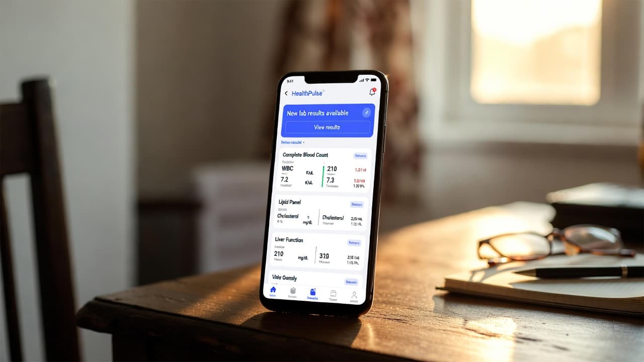HealthPulse lab results view