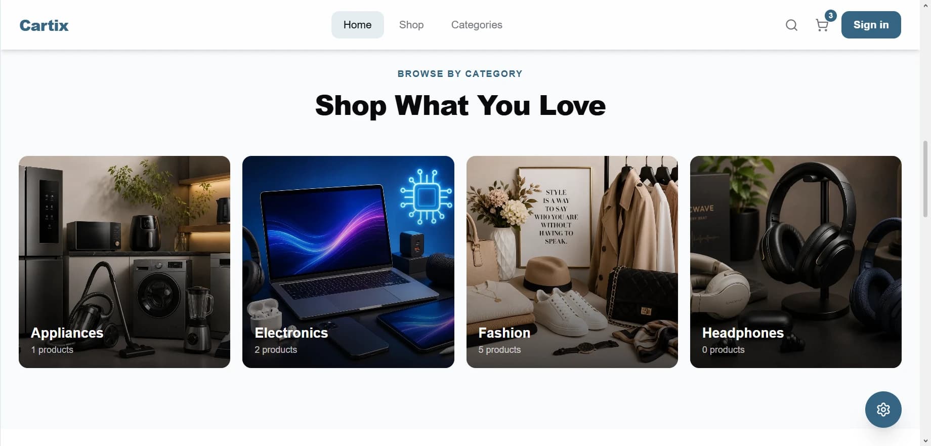 homepage categories section homepage categories section