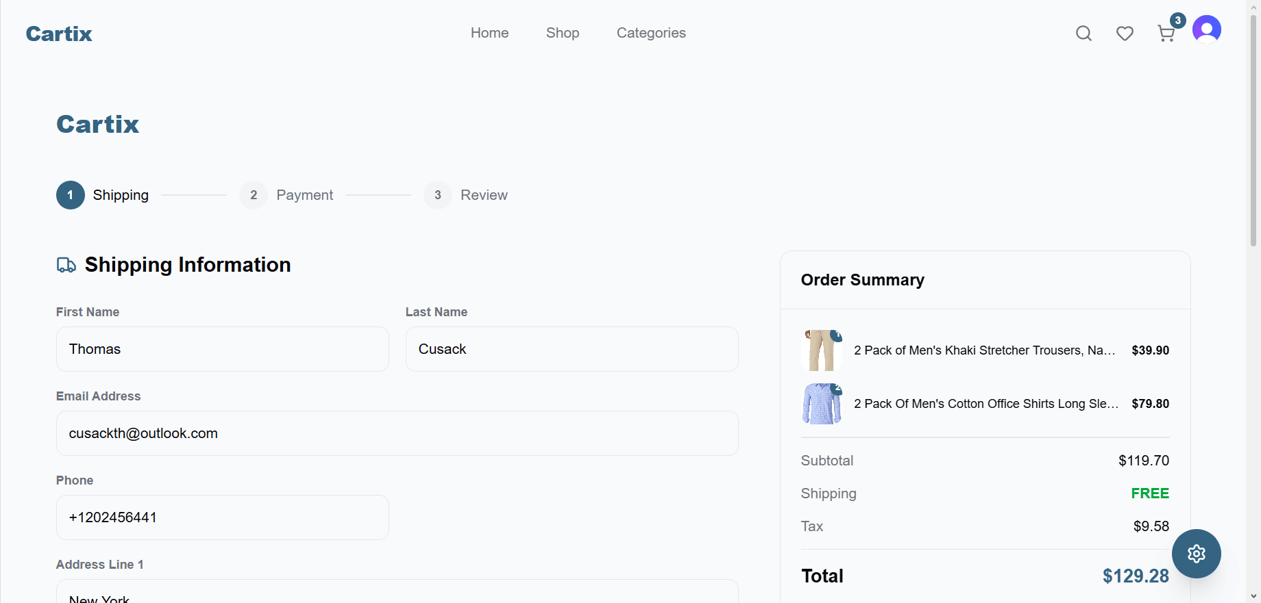 Checkout flow shipping Checkout flow shipping
