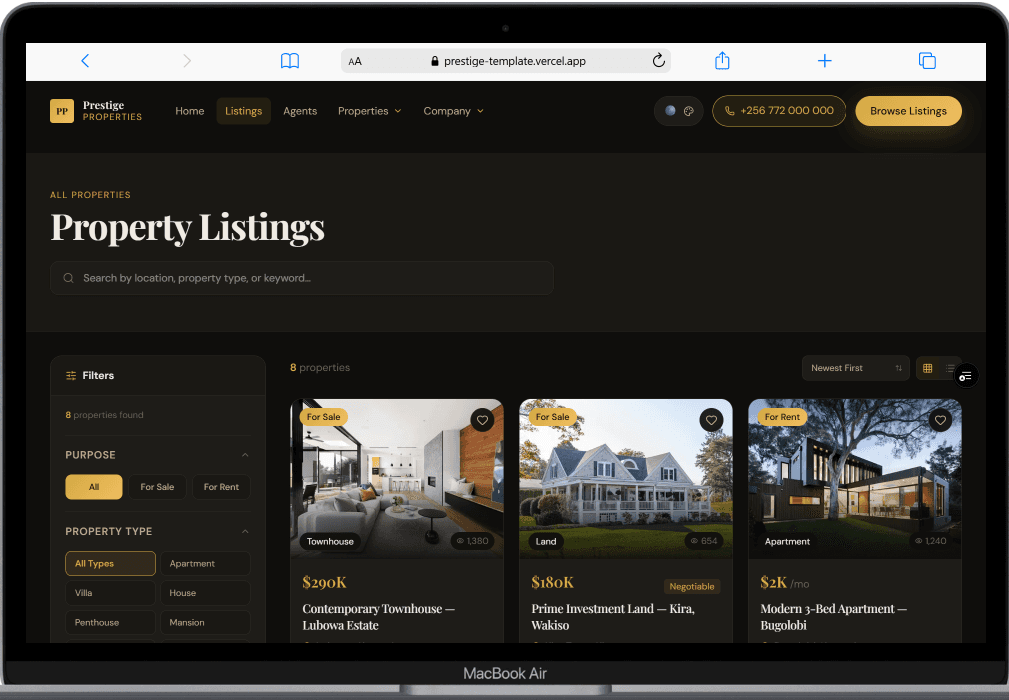 Property listings