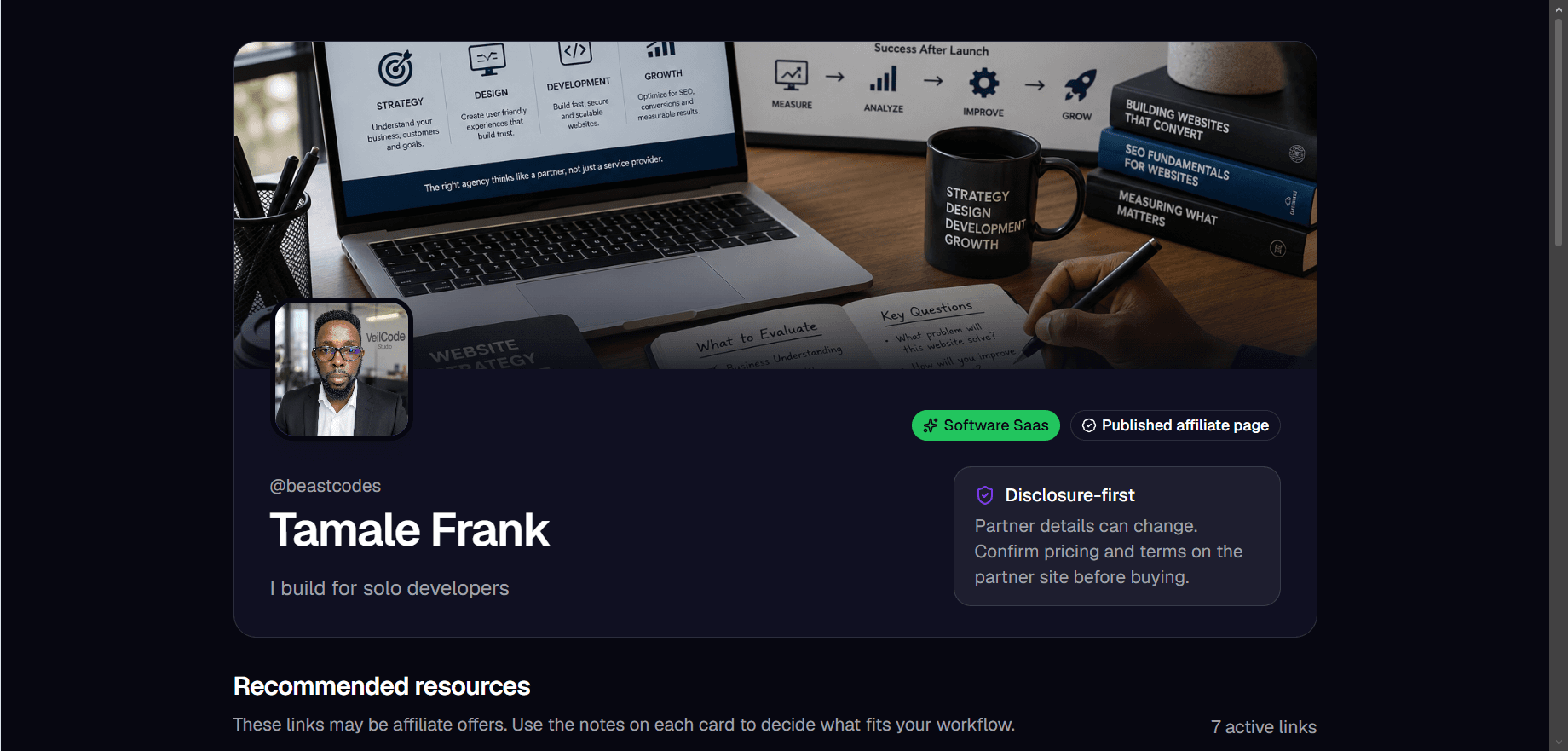 Affiliate Offers Public Page